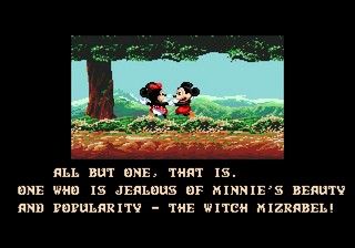 une photo d'Ã©cran de Castle of Illusion sur Sega Megadrive